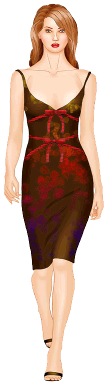 preview - #5531 Dress with decorative ties