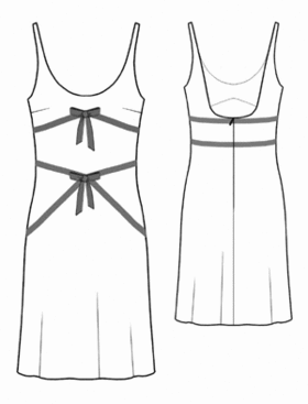 example - #5531 Dress with decorative ties