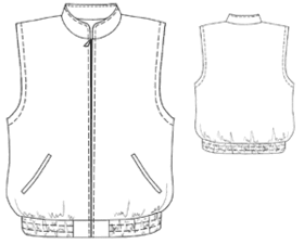 example - #6114 Vest with pattern