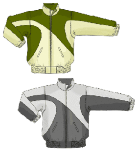 preview - #6115 Jacket with asymmetrical pattern