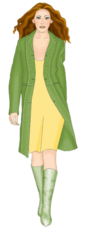 preview - #5308 Coat with leather details