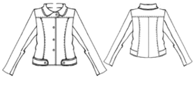 example - #5315 Jacket with figure closing