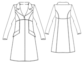 example - #5319 Empire waistline coat
