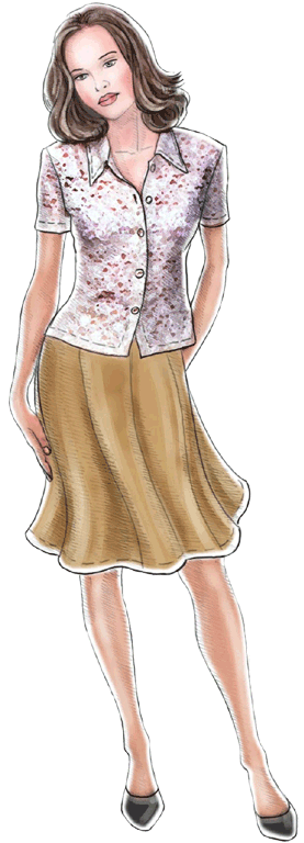 preview - #5030 Six-gusset skirt