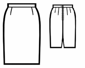 example - #5088 Three-seam skirt