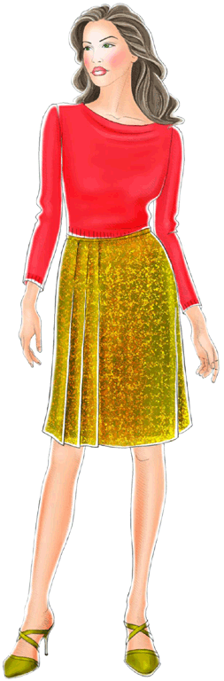 preview - #5182 Pleated skirt