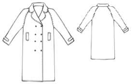 example - #5022 Long Coat with Raglan Sleeves