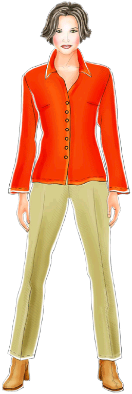 preview - #5167 Orange blouse