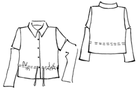 example - #5291 Split sleeves blouse