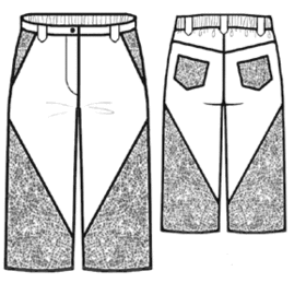 example - #7106 Capri Pants (Two-Fabrics Set)