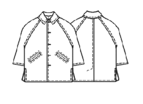 example - #7022 Raglan Sleeve Coat