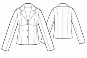 example - #5546 Jacket with Topstitching