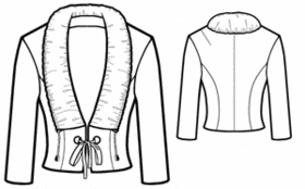 example - #5599 Jacket With Shirred Collar