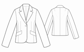 example - #5539 One-Button Jacket