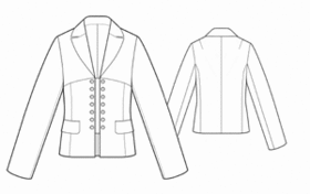example - #5550 Jacket With Decorative Closure
