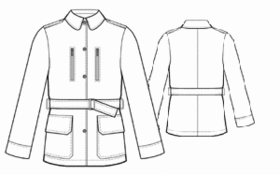 example - #5476 Jacket with epaulettes