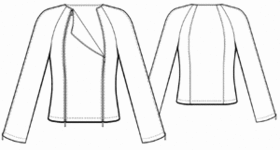 example - #5483 Jacket-raglan with zippers