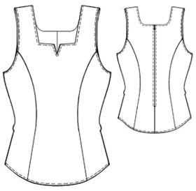 example - #5333 Top with square neck