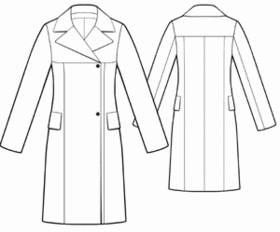 example - #5484 Double-breast raincoat with yoke