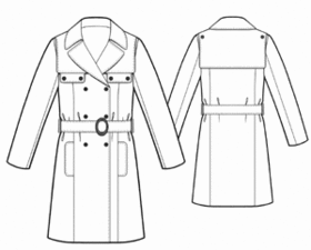 example - #5488 Double-breast raincoat