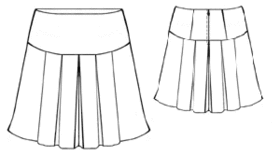 example - #5347 Pleated skirt