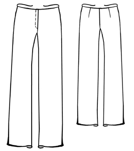 example - #5332 Hip pants without waistband