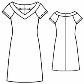 example - #5144 Knitted dress with a raglan sleeve