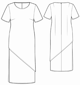 example - #5498 (XXXL) Two-layer dress