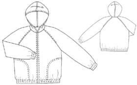 example - #6044 Anorak with raglan sleeves