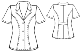 sewing pattern - #5002 Short-sleeved jacket