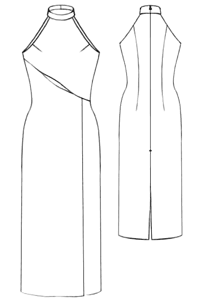 example - #5207 Dress with decorative slit
