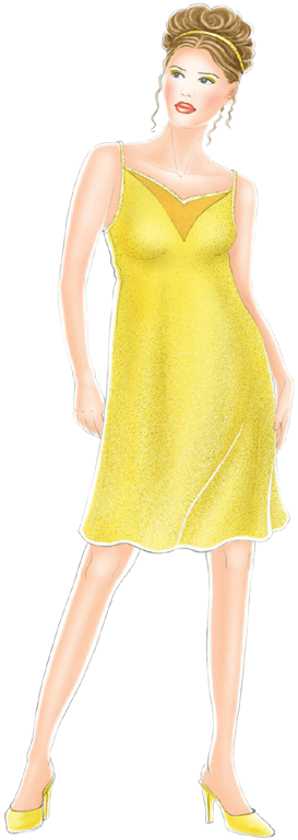 preview - #5200 Yellow dress