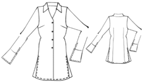example - #5328 Jacket with side slits