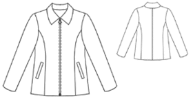 example - #7054 Jacket with decorative seams