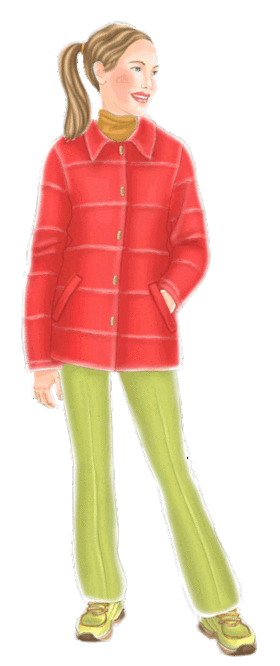 preview - #7052 Padded red jacket