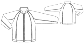 example - #6098 Jacket with raglan sleeves