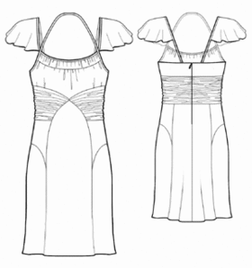example - #5525 Dress with drape