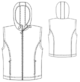 example - #6112 Vest with hood