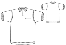 example - #6120 Polo-necked shirt