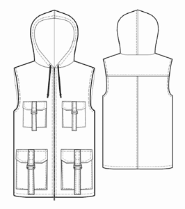 example - #7076 Hooded Vest