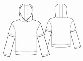 example - #7089 Double-sleeve sweater