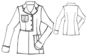 example - #5311 Asymmetrical jacket