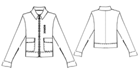 example - #5322 Jacket with patch pockets