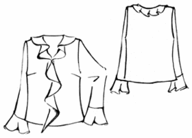 example - #5281 Chiffon blouse with ruffles