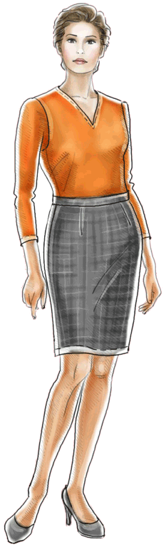 preview - #5088 Three-seam skirt