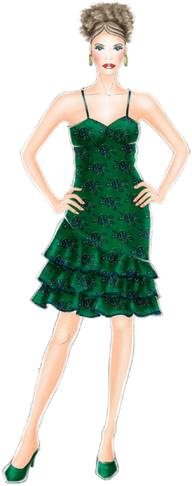 preview - #5216 Dress with frills