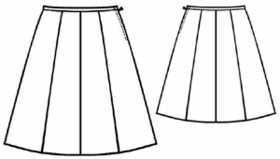 example - #5153 Eight-gusset skirt