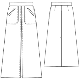 example - #5265 One-pleat long skirt