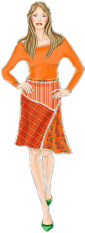 preview - #5269 Asymmetrical skirt