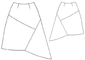 example - #5269 Asymmetrical skirt